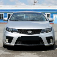 Kia Cerato Coup установка линз, покраска фар