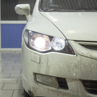 Установка Бигалогеновых линз в Honda Civic 4D