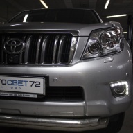Toyota Land Cruiser Prado, 2012 г.  установка линз Hella 5R