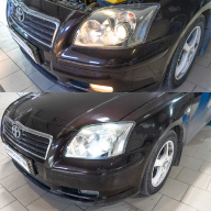 Замена штатных галогеновых линз на BI-LED Тойота Авенсис