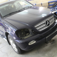 Mercedes Benz ML350 W163 замена линз в фарах