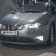 Установка bi-led линз и полировка фар Honda Civic