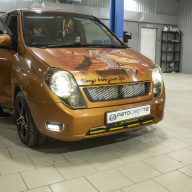 Bi-Led линзы в фары Mitsubishi Dingo
