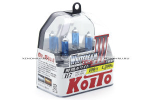 Галогеновые лампы H7 Koito Whitebeam 4200K 12V 55W (100W) P0755W P0755W 