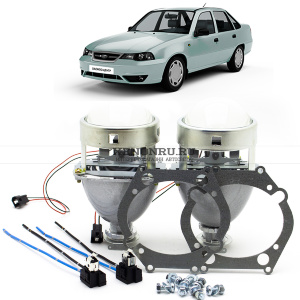 Линзы для фар Daewoo Nexia 2 N150  Полный комплект для замены линз Daewoo Nexia