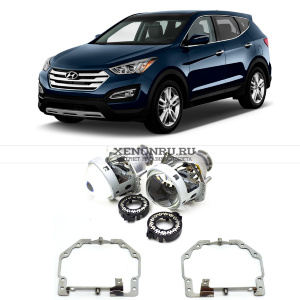 Биксеноновые линзы в Hyundai Santa FE 3 (2012-2016) AFS  